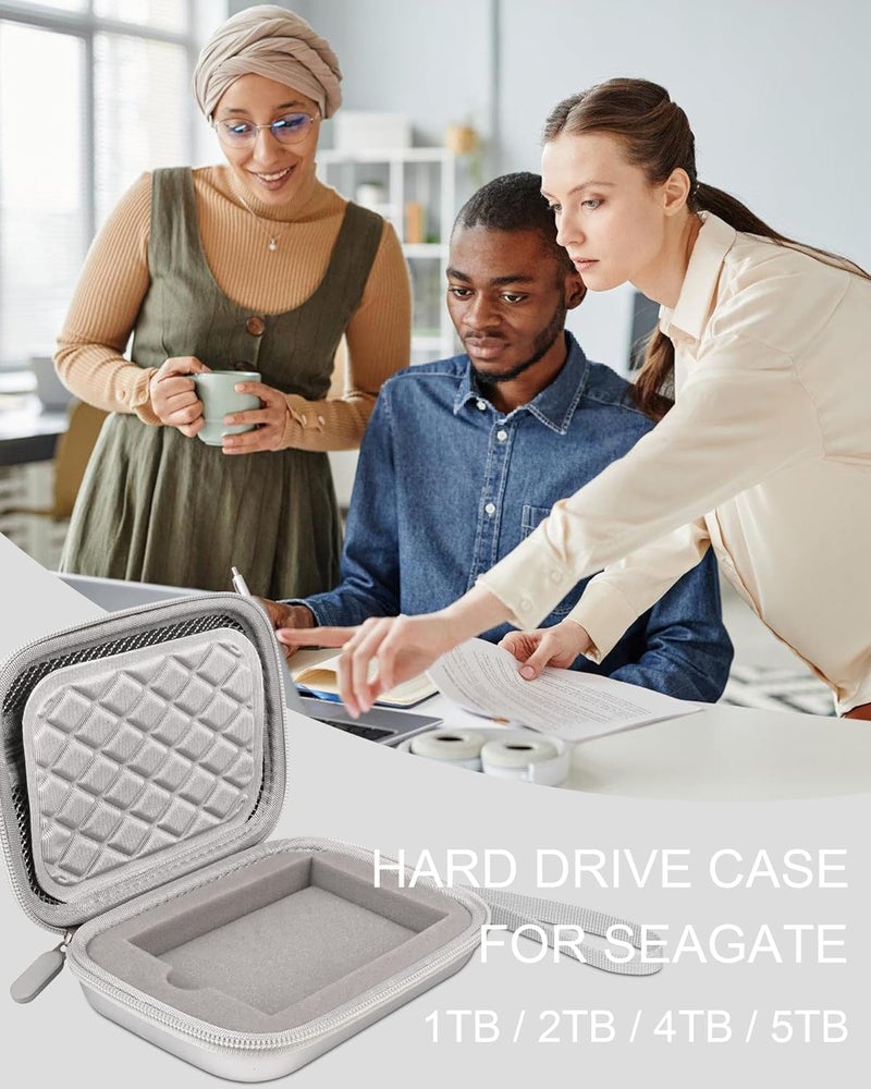 stukcaze External Hard Drive Case for Seagate 1TB 2TB 4TB 5TB HDD Hard Drives EVA Portable Carrying Case - Image 2